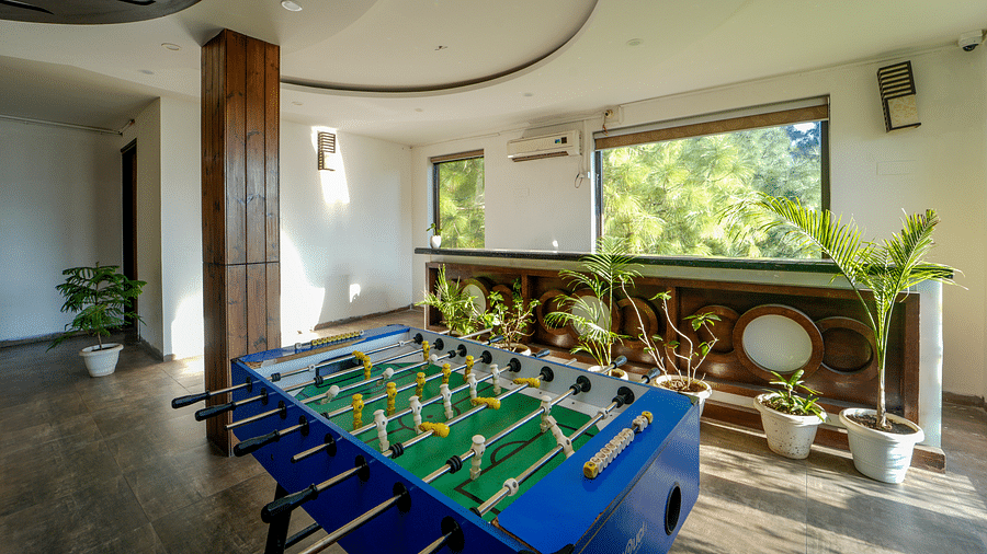 The game area of DLS Whispering Winds featuring a Foosball table